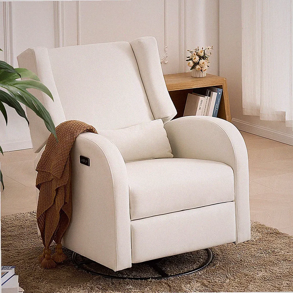 Electric Power Lounge Chair 250lb Swivel Recliner USB Function