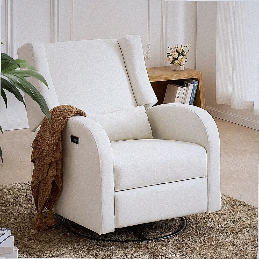Electric Swivel Rocker Recliner 250lb With USB Charging Port