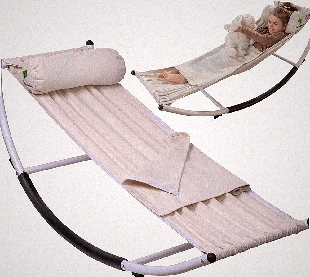 Cozy Kids Rocking Chair with Adjustable Pillow & Blanket for Sensory Comfort