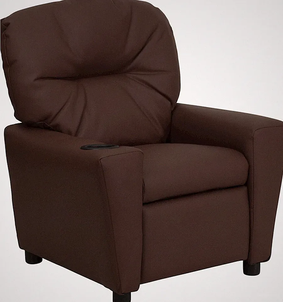 Flash Furniture Brown Kids Recliner, Brown - BT-7950-KID-BRN-LEA-GG