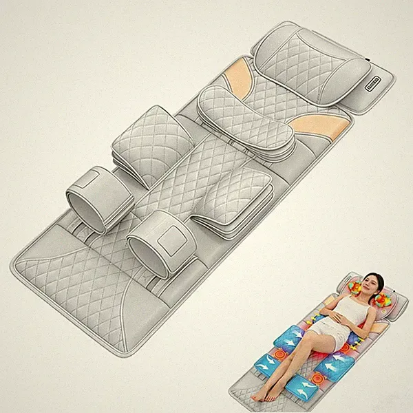 Heated Massage Chair Full Body | Neck Back Lumbar Massage Mat For Home & Office