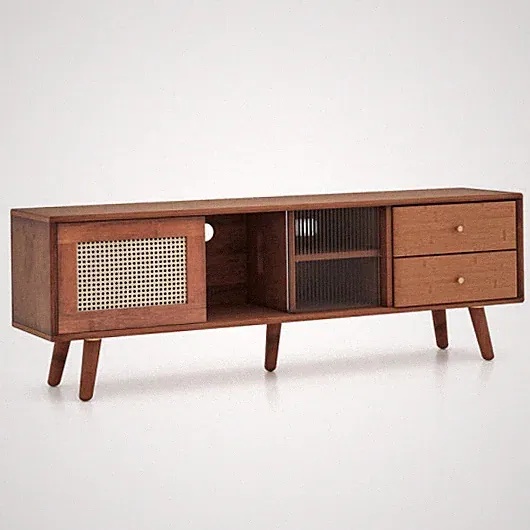 Living Room Bundle: TV Stand Storage Cabinet and Accent Chair