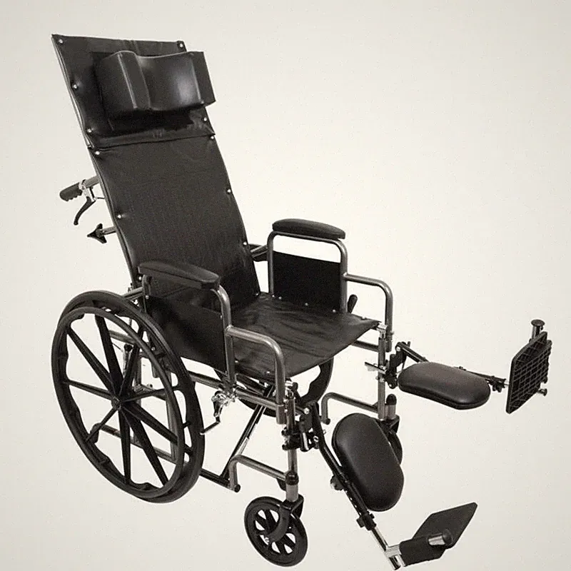 ProBasics Full Reclining Wheelchair 16" x 17", Removable Desk Arms & ELRs