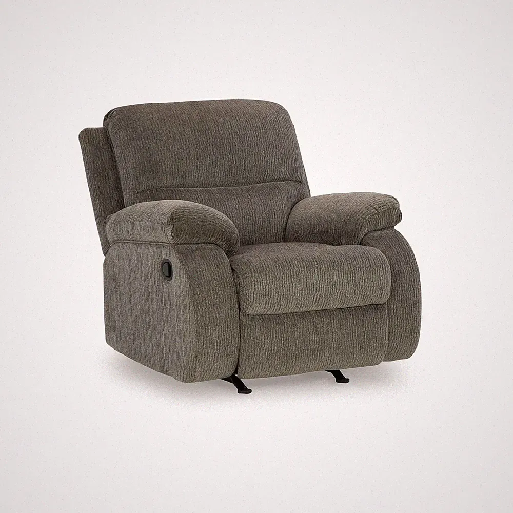 Scranto Modern Manual Rocker Recliner, Gray