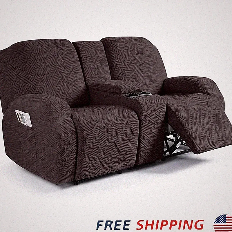 Stretchy Recliner Sofa Cover Loveseat 4 Piece Easy Install Elastic Fabric New
