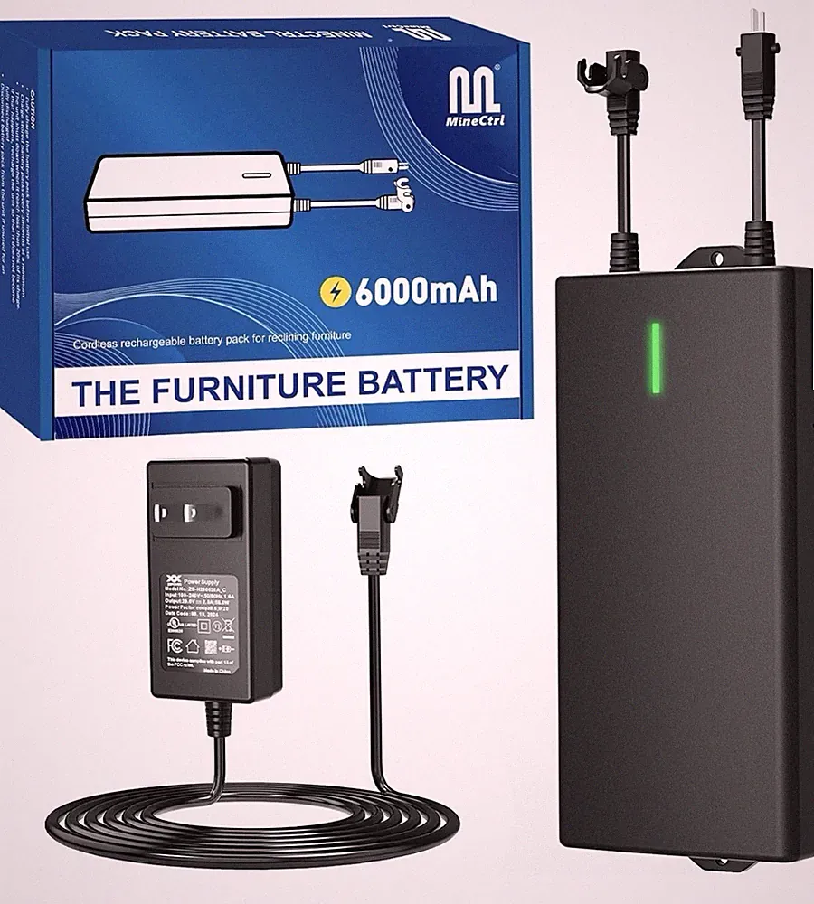 Universal Battery Pack for Reclining Furniture, 6000Mah Wireless Couch Battery